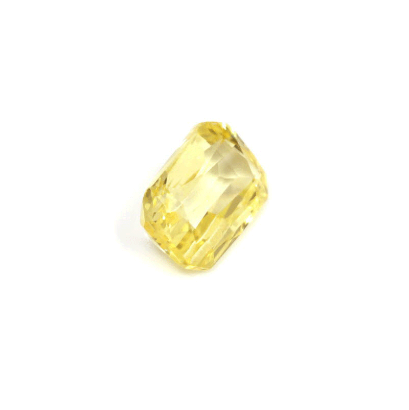Yellow Sapphire  Emerald Cut Untreated 1.52cts.