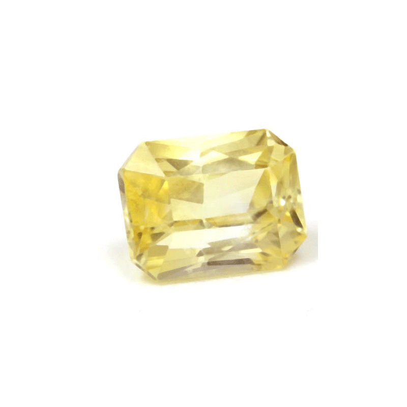 Yellow Sapphire  Emerald Cut Untreated 1.59cts.