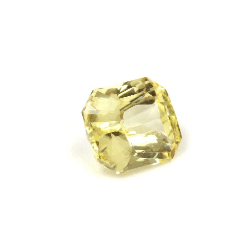 Emerald Cut Yellow  Sapphire Untreated  1.60 cts.