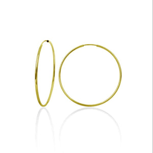 Yellow gold hoops