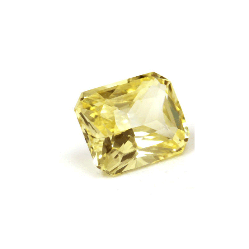 Emerald Cut Yellow Sapphire GIA Certified Untreated 2.01  cts.