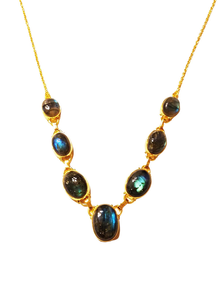 Shimmering Northern Light Labradorite Necklace