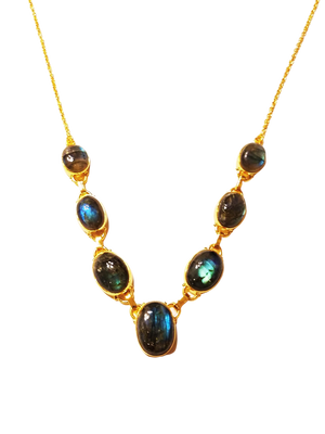 Shimmering Northern Light Labradorite Necklace