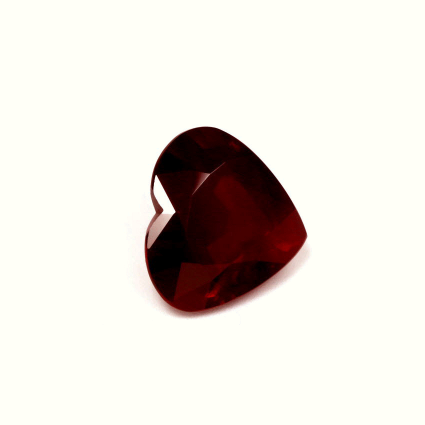 Ruby Heart GIA Certified Untreated 3.03 cts