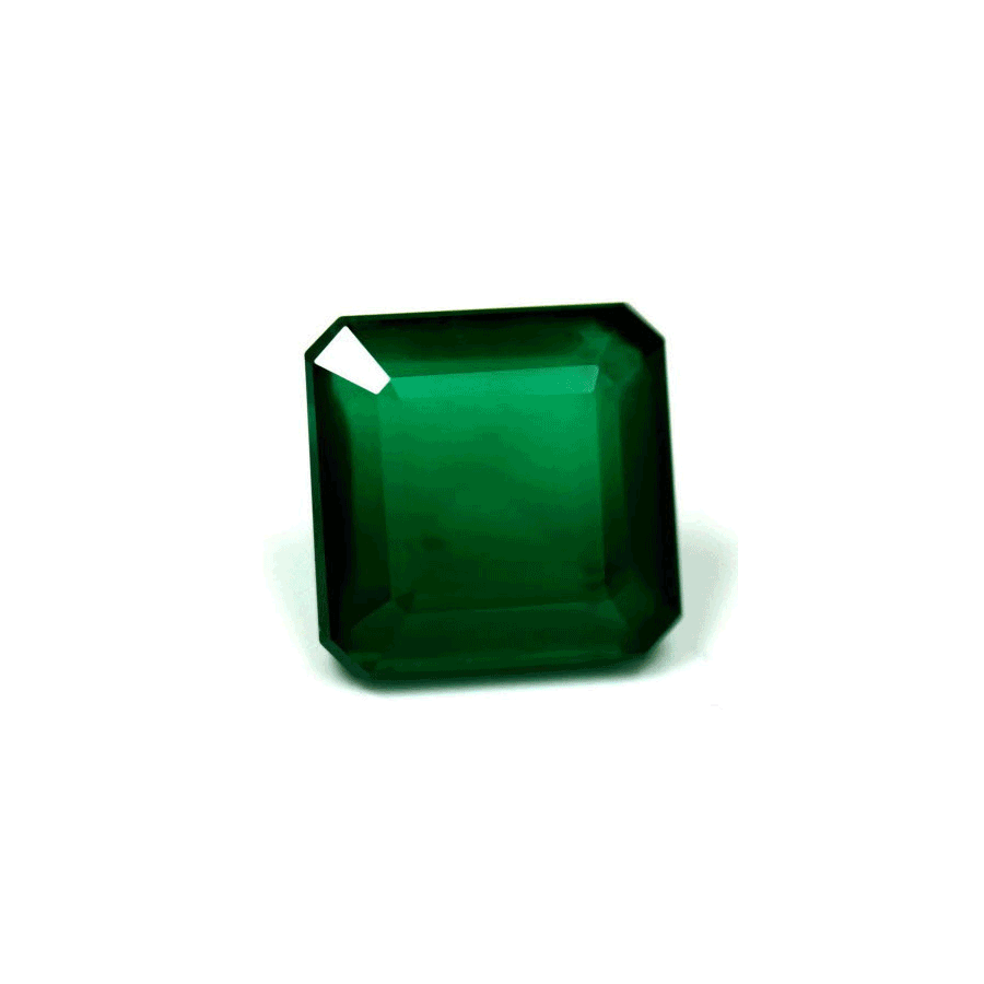 Green Emerald Cut Emerald GIA Certified Untreated 3.71 cts.