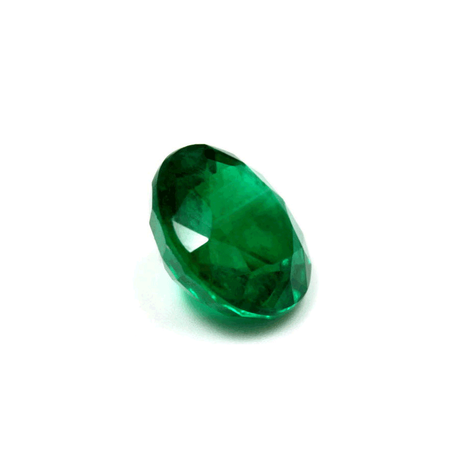 Green Emerald Round GIA Certified 4.31 cts.