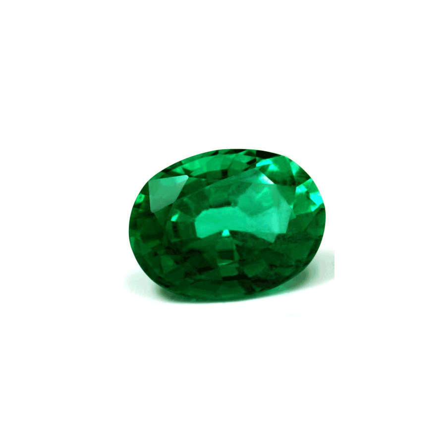 Green Emerald Oval GIA Certified 5.02 cts.