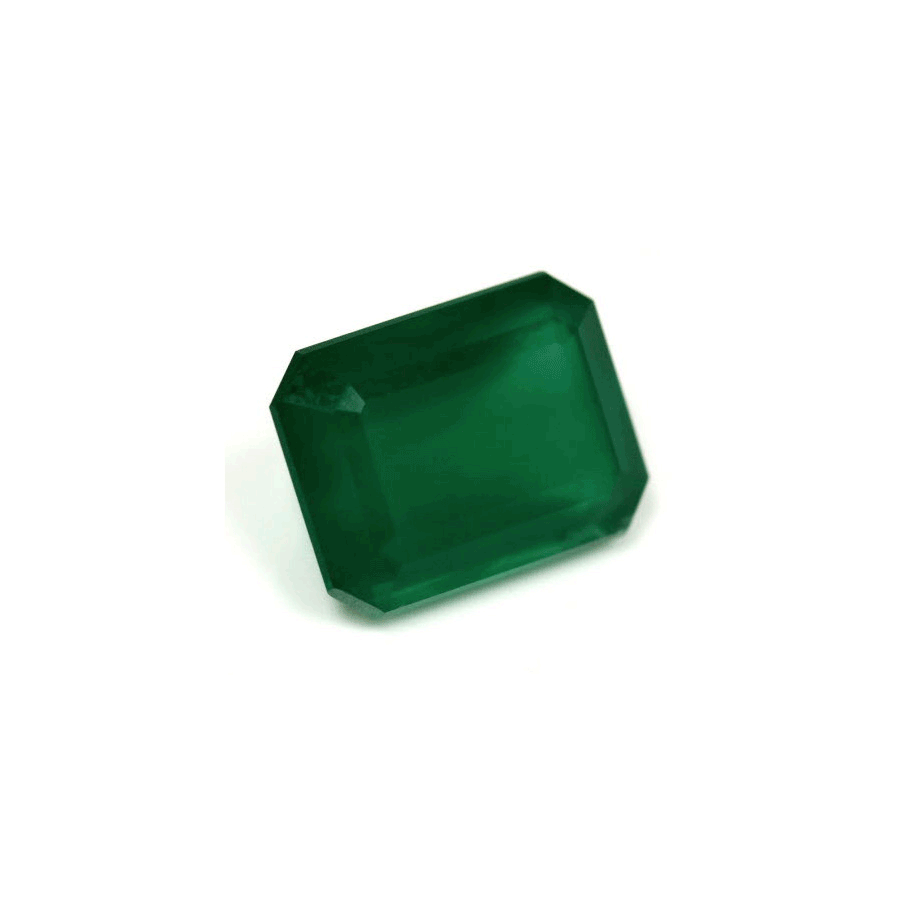 Green Emerald Cut Emerald GIA Certified Untreated 5.58 cts.