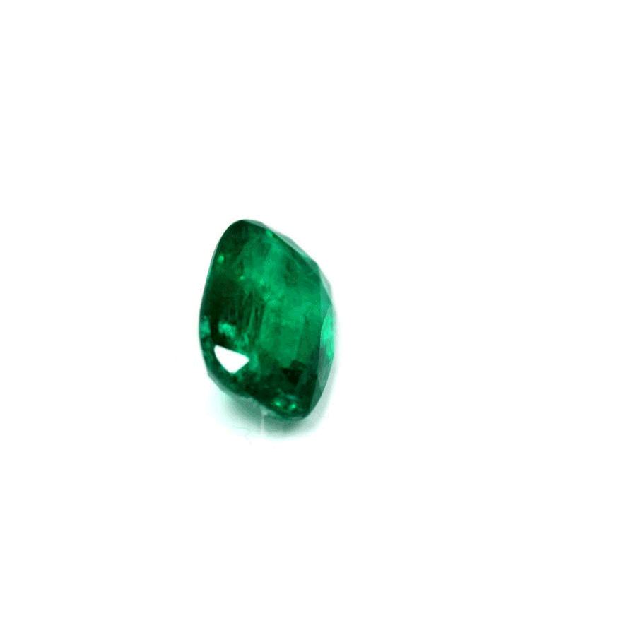 Green Emerald Cushion GIA Certified 5.63 cts.