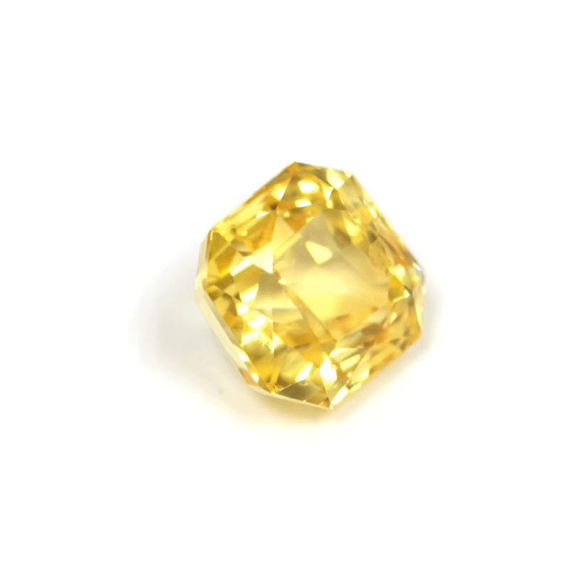 Emerald Cut Yellow Sapphire GIA Certified Untreated 7.87cts.