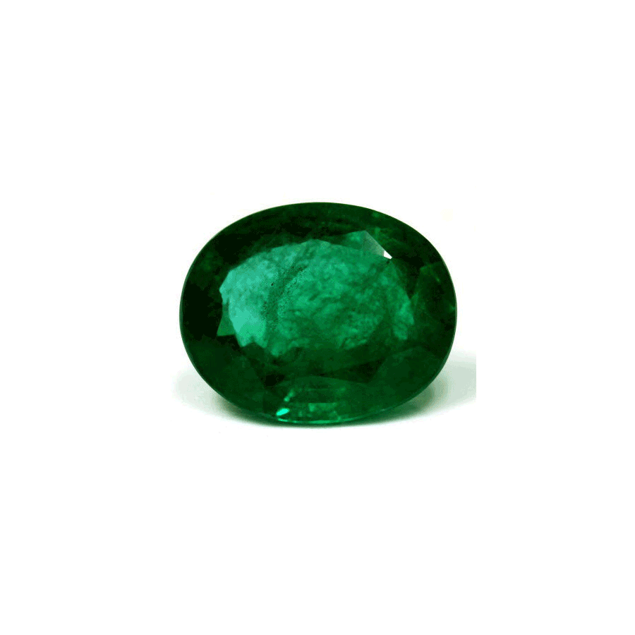 Green Emerald Oval GIA Certified 8.89 cts.