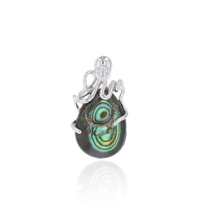 Abalone Pear Shape Octopus Pendant