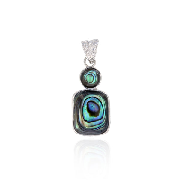 Abalone Rectangle & Round Shape Pendant