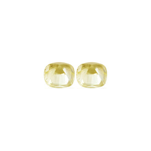 Yellow Sapphire Cushion Matched Pair  Untreated 3.16 cttw.