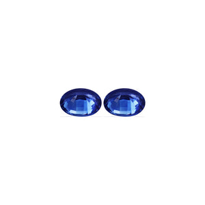 BLUE SAPPHIRE AGL Certified Untreated 4.67 cttw. Oval Matched Pair