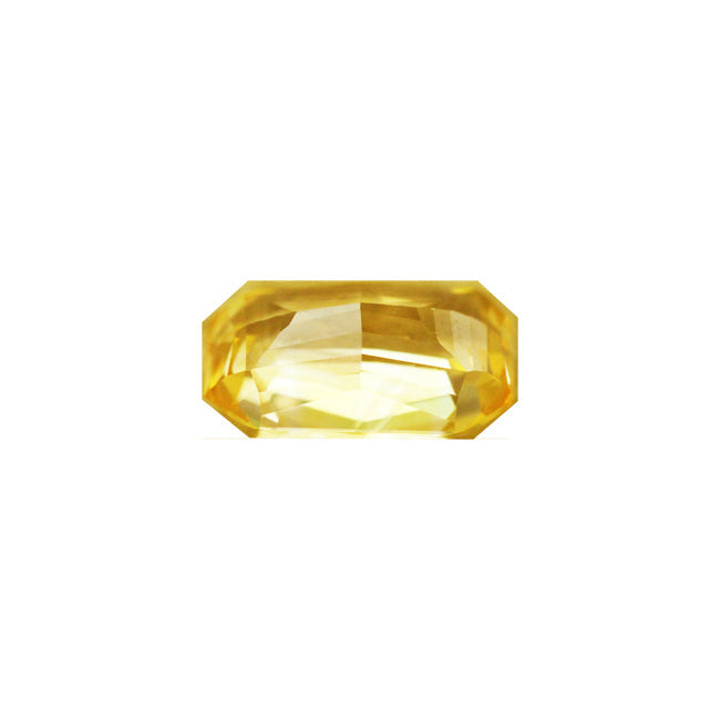 Emerald Cut Yellow Sapphire GIA Certified Untreated 5.18 cts.