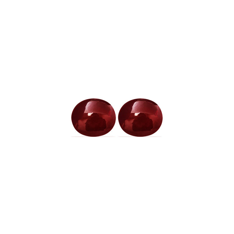 Ruby Cabochon Matched Pair GIA Certified Untreated 11.15  cttw.