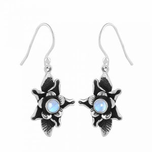 Black Dangling Moonstone Earring