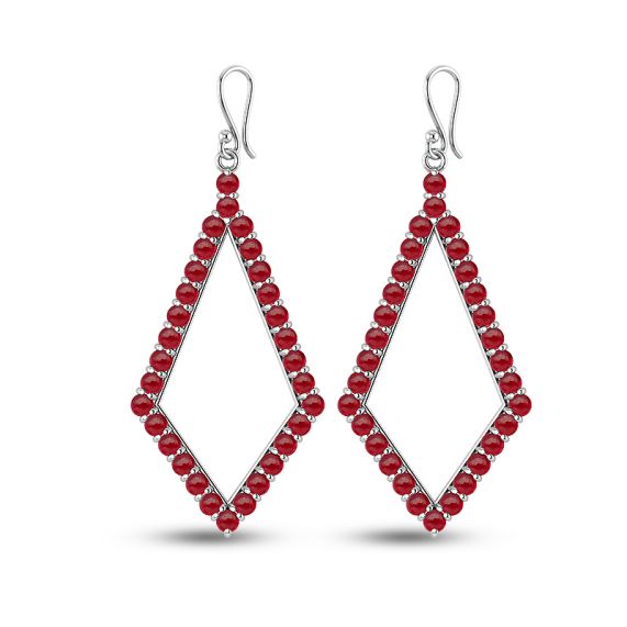Daiamond Garnet Earring