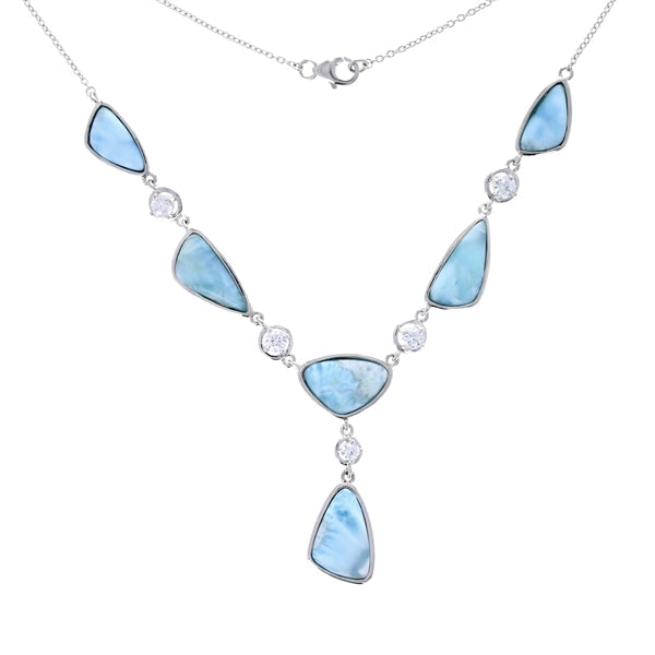 Larimar Rnd  Necklace