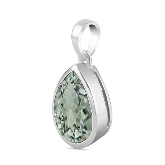 Drop Green Amethyst Pendant