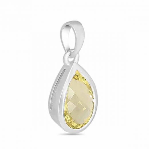 Drop Lemon Quartz Pendant