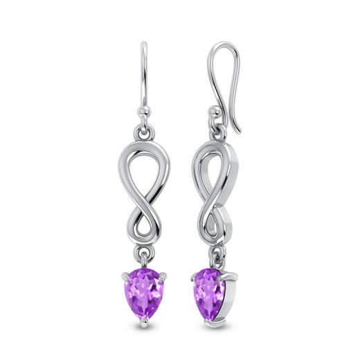 Elegant Dangling Amethyst Earring