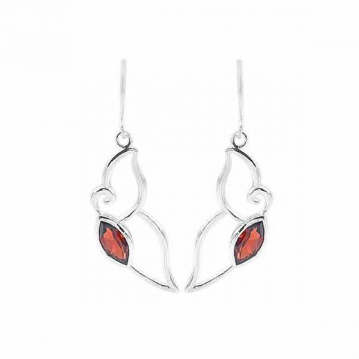 Elegant Garnet Earring