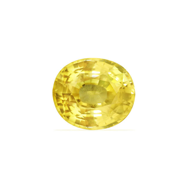 Yellow Sapphire Oval GIA Certified Untreated 7.43cts.