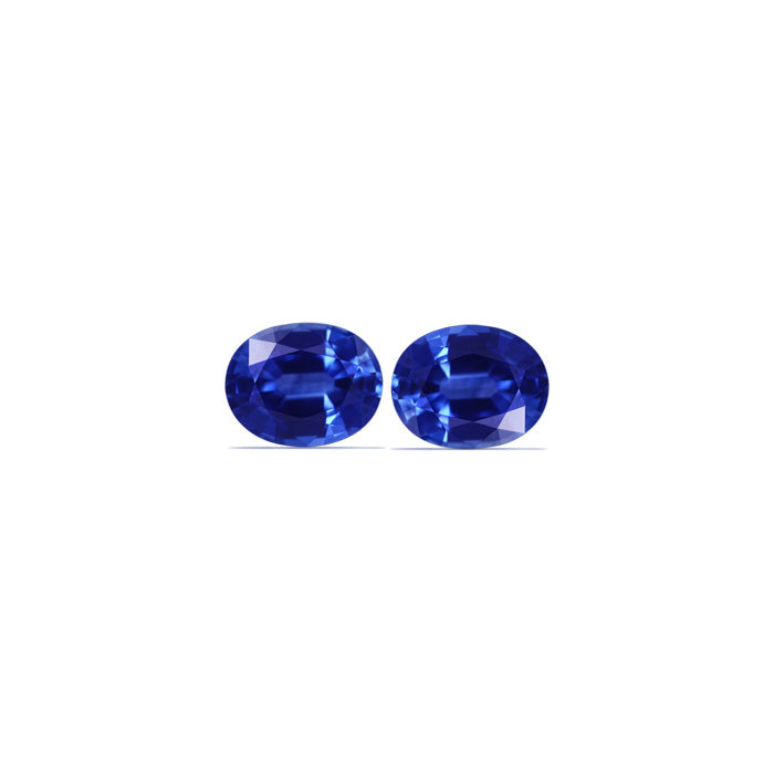 BLUE SAPPHIRE GIA Certified Untreated  4.60 cttw. Oval Matched Pair