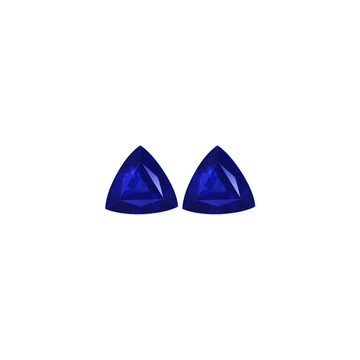 BLUE SAPPHIRE GIA Certified 5.29 cttw. Trillion Matched Pair