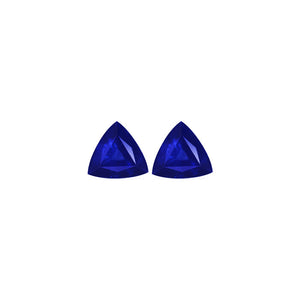 BLUE SAPPHIRE GIA Certified 5.29 cttw. Trillion Matched Pair