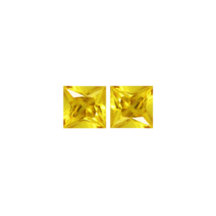 Copy of Yellow Sapphire Square Matched Pair 2.91 cttw.