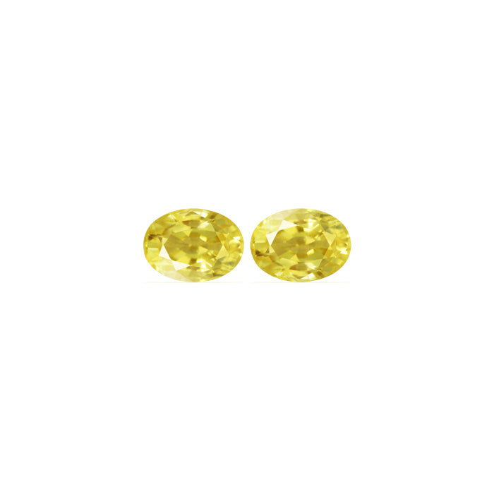 Yellow Sapphire Oval Matched Pair 2.34 cttw.