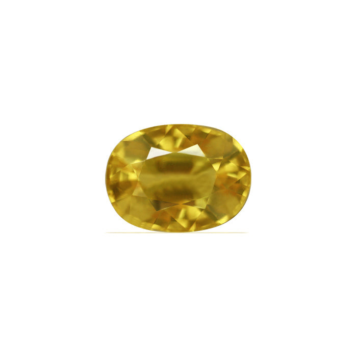 Yellow Sapphire Oval GIA Certified 5.22 cts.