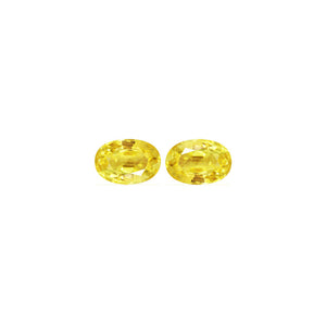 Yellow Sapphire Oval Matched Pair  1.80 cttw.