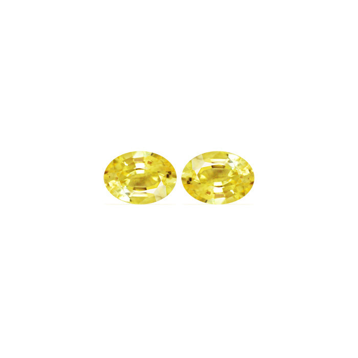 Yellow Sapphire Oval Matched Pair 1.98 cttw.