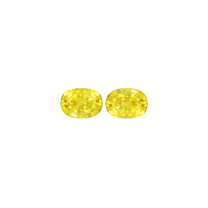 Yellow Sapphire Cushion Matched Pair 2.72 cttw.