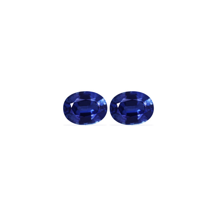 BLUE SAPPHIRE GIA Certified Untreated 4.59 cttw. Oval Matched Pair