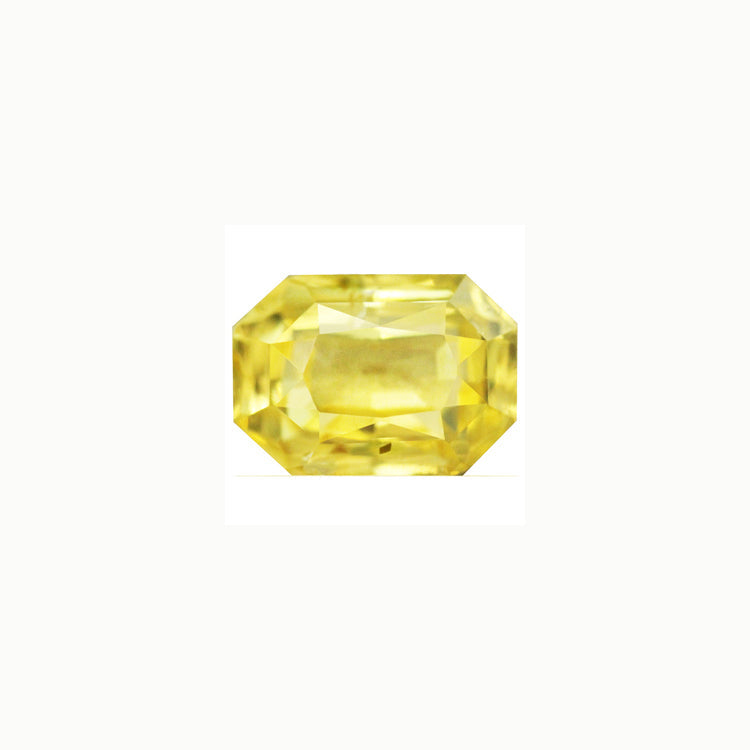 Yellow Sapphire  Emerald Cut Untreated 1.27 cts.