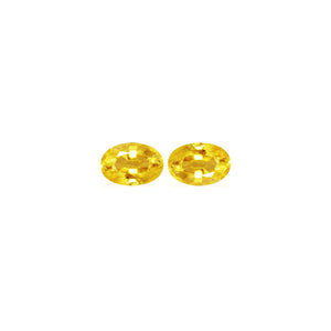 Yellow Sapphire Oval Matched Pair  2.18 cttw.