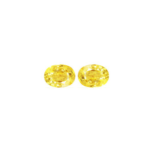 Yellow Sapphire Oval Matched Pair 2.37 cttw.