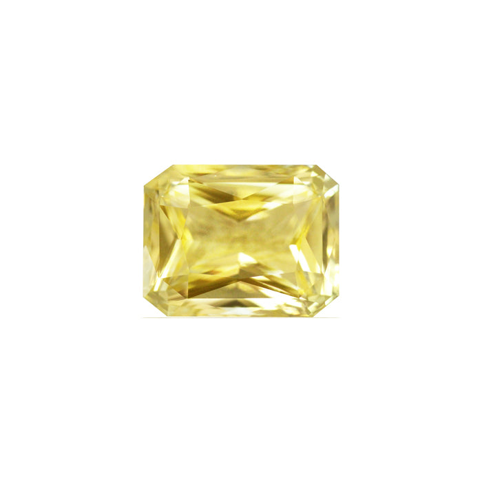 Emerald Cut Yellow Sapphire GIA Certified Untreated 3.62 cts.