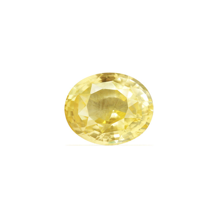 Yellow Sapphire Oval GIA Certified Untreated 6.65cts.