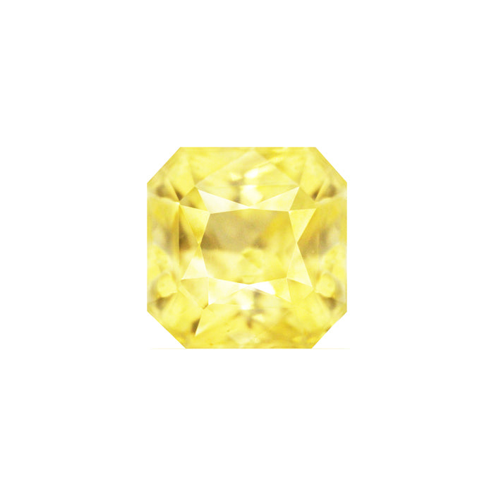 Emerald Cut Yellow Sapphire GIA Certified Untreated 3.34 cts.