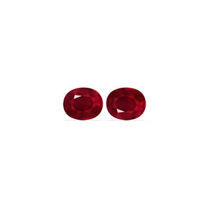 Ruby Oval Matched Pair Composite  26.06  cttw.