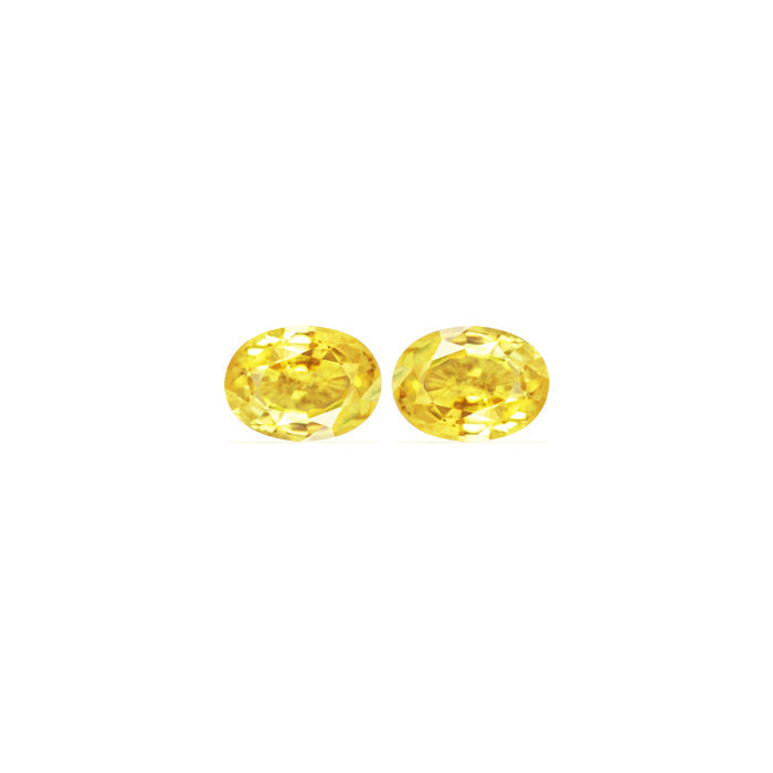 Yellow Sapphire Oval Matched Pair  2.04 cttw.