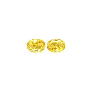 Yellow Sapphire Oval Matched Pair  2.04 cttw.