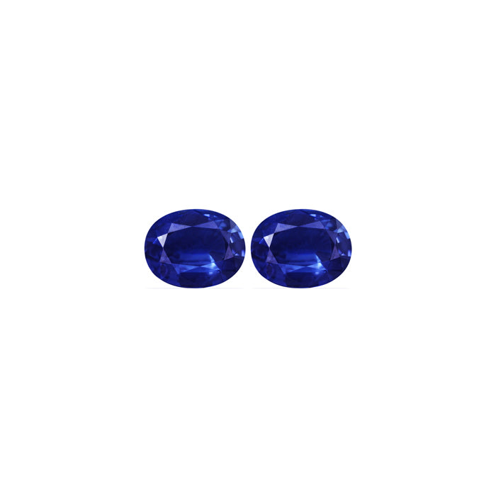 BLUE SAPPHIRE GIA Certified Untreated 4.34 cttw. Oval Matched Pair