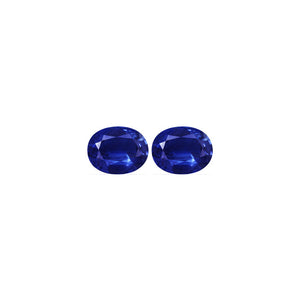 BLUE SAPPHIRE GIA Certified Untreated 4.34 cttw. Oval Matched Pair